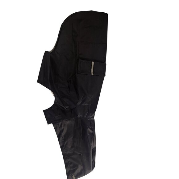 Dog Raincoat With Reflective Strip Black Nylon Mesh Lining Hook & Closure - Picture 1 of 11
